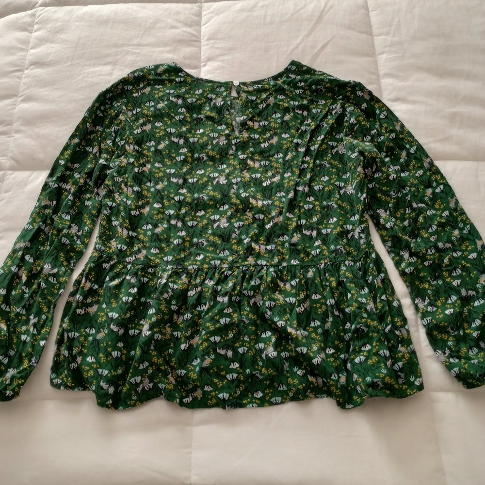 Green Floral blouse